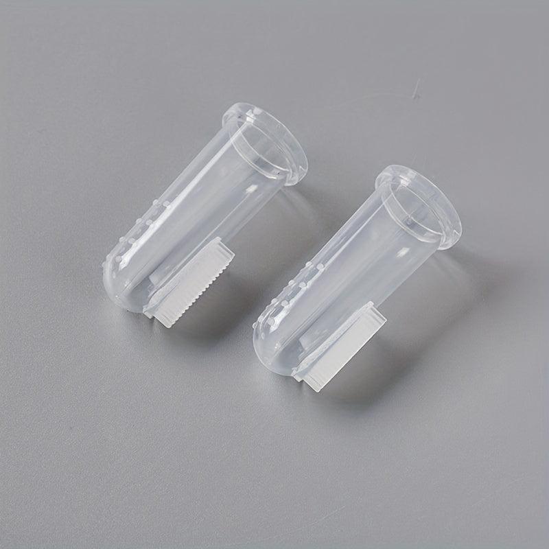 10pcs Silicone Fingertip Pet Toothbrush For Dog & Cat