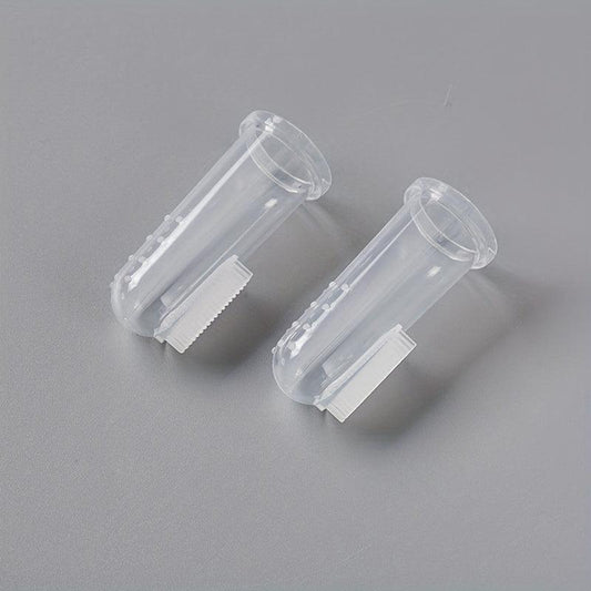 10pcs Silicone Fingertip Pet Toothbrush For Dog & Cat