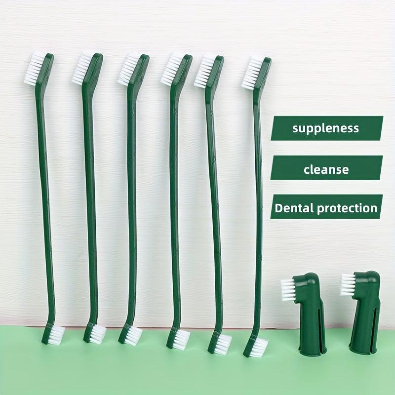 Pet Teeth Cleaning Brush Kits - Double Sided Dog Toothbrush