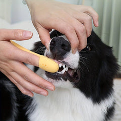 Dog Finger Toothbrush Soft Silicone Brush Dog Toothbrush With Handle
