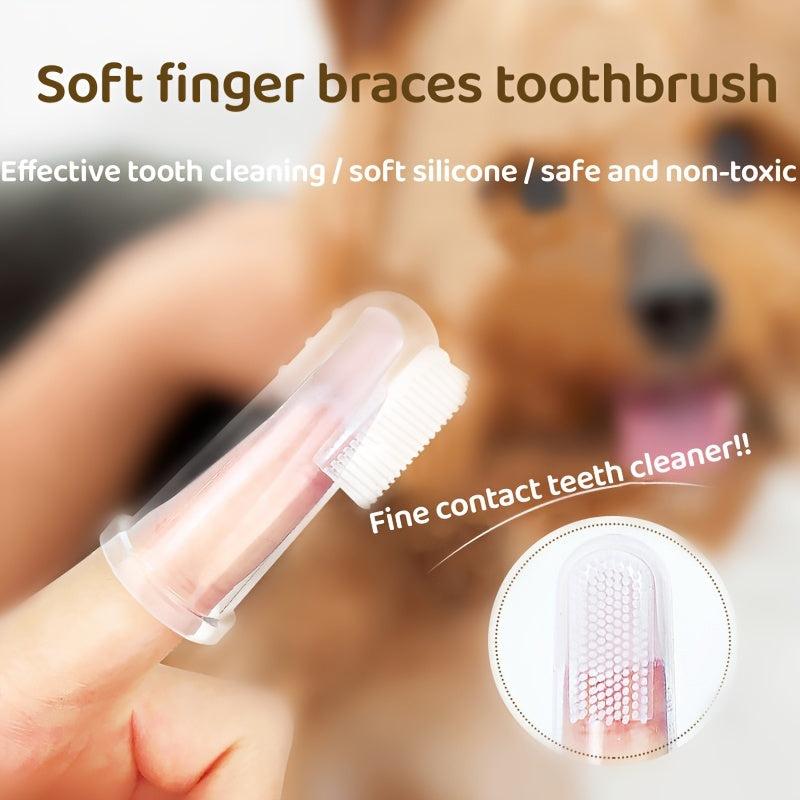 5pcs Dog Toothbrush Finger Cover Dental Care