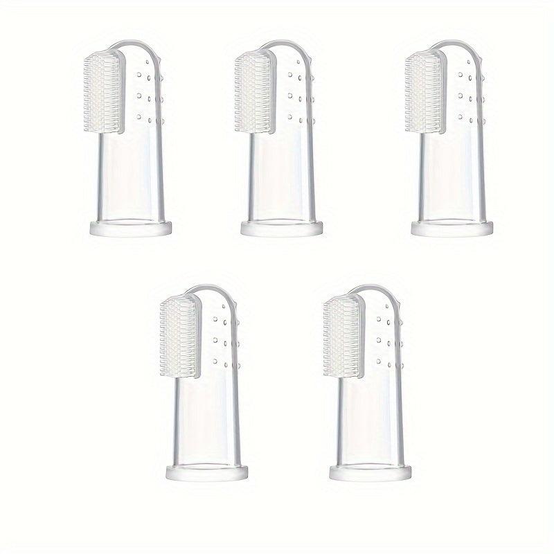 5pcs Dog Toothbrush Finger Cover Dental Care
