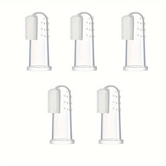 5pcs Dog Toothbrush Finger Cover Dental Care