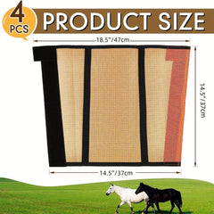 4pcs Mesh Fly Boots for Horse Non Slip Horse Fly Leg Wraps