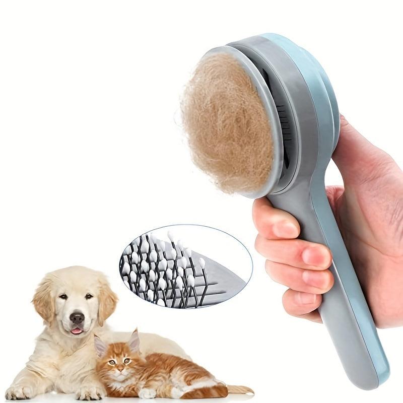 Self Cleaning Cat Grooming Brush for Dogs and Cats - Massages and Detangles