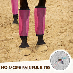 4pcs Breathable Mesh Horse Fly Boots Protective Leg