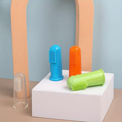 4pcs Set Pet Toothbrushes Soft Bristle Dog Finger Toothbrushes