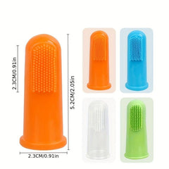 4pcs Set Pet Toothbrushes Soft Bristle Dog Finger Toothbrushes