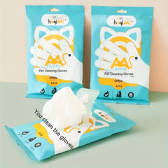 6pcs Pet Cleaning Gloves Wet Wipes for Dog Bathing
