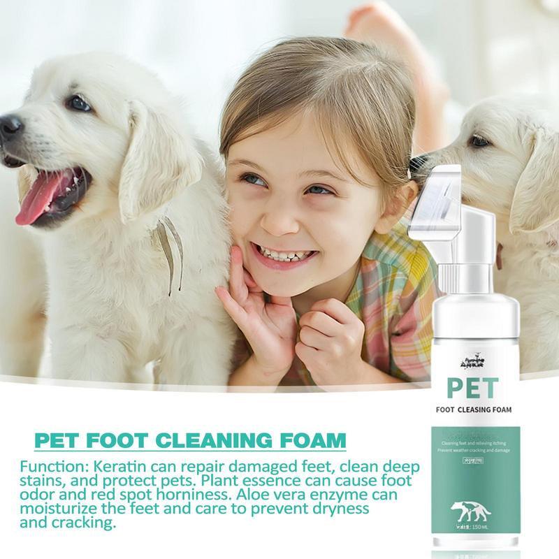 Pet Paw Cleaner Rinse Dog Cleaning Foam With Brush