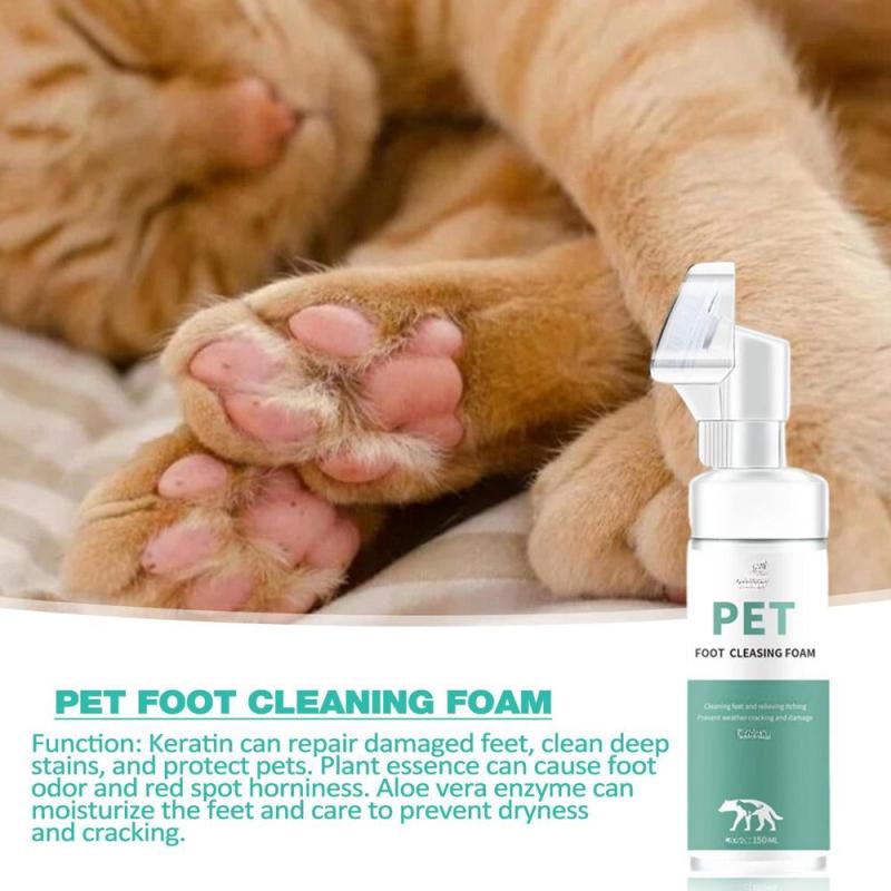 Pet Paw Cleaner Rinse Dog Cleaning Foam With Brush