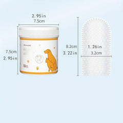 50pcs Dog Toothbrush Pet Finger Cover Dental Wipes for Teeth