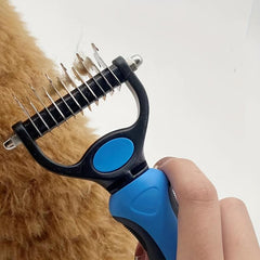 Dual-Sided Pet Grooming Comb for Shedding and Dematting