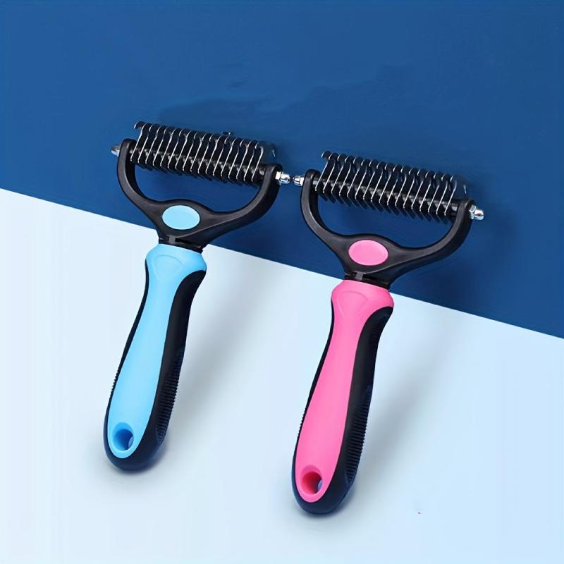 Dual-Sided Pet Grooming Comb for Shedding and Dematting