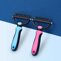 Dual-Sided Pet Grooming Comb for Shedding and Dematting