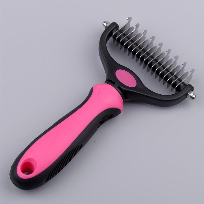Dual-Sided Pet Grooming Comb for Shedding and Dematting