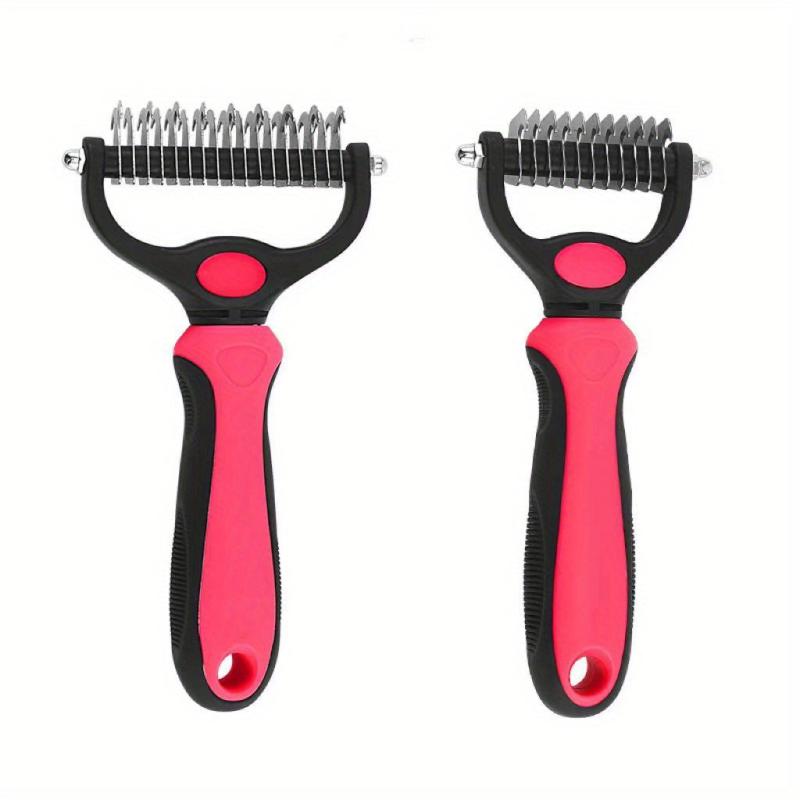 Dual-Sided Pet Grooming Comb for Shedding and Dematting