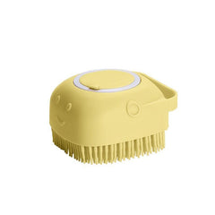 Pet Shampoo Brush Silicone Massage Bath Comb With Shampoo Storage