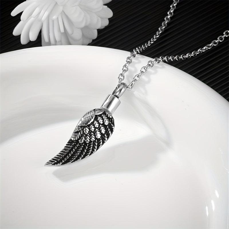 Angel Wing Pendant Pet Urn Necklace Cremation Jewelry