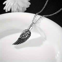 Angel Wing Pendant Pet Urn Necklace Cremation Jewelry