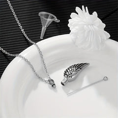 Angel Wing Pendant Pet Urn Necklace Cremation Jewelry