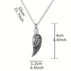 Angel Wing Pendant Pet Urn Necklace Cremation Jewelry
