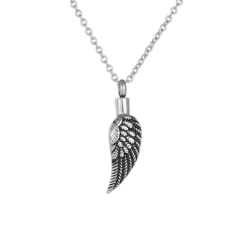 Angel Wing Pendant Pet Urn Necklace Cremation Jewelry