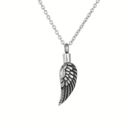 Angel Wing Pendant Pet Urn Necklace Cremation Jewelry