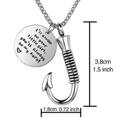 Fish Hook Cremation Urn Necklace - Remember A Loved One