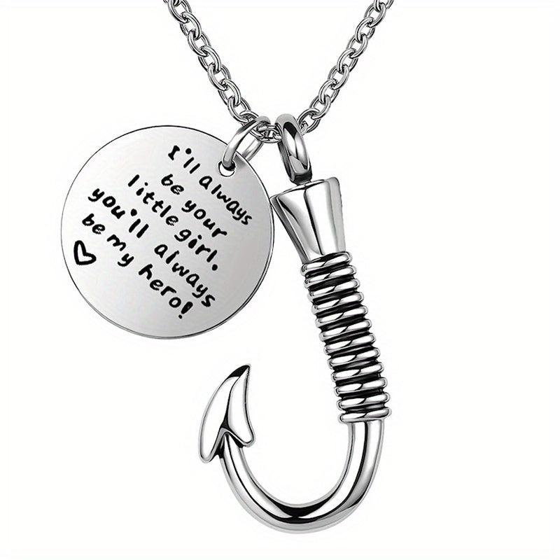 Fish Hook Cremation Urn Necklace - Remember A Loved One