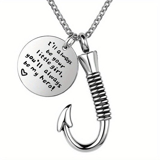 Fish Hook Cremation Urn Necklace - Remember A Loved One