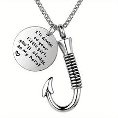 Fish Hook Cremation Urn Necklace - Remember A Loved One