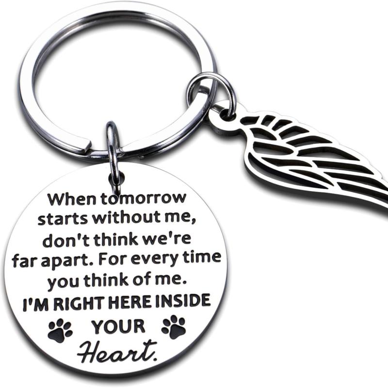 Dog Memorial Keychain Remembrance Gift Bereavement Pet Loss Puppy Sympathy