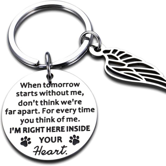 Dog Memorial Keychain Remembrance Gift Bereavement Pet Loss Puppy Sympathy