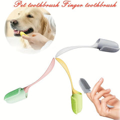 Soft Bristle Dog Toothbrush Handle Reusable Teeth Cleaning Brush