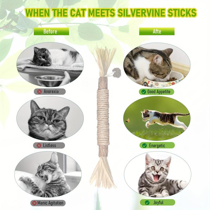 Silvervine Chew Sticks for Cats - Natural Dental Toy and Catnip Alternative