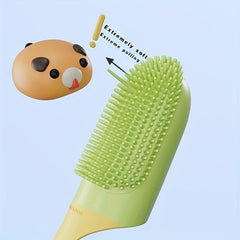 Soft Pet Toothbrush with Handle for Effective Tooth Cleaning