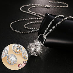 Hollow Flower Urn Necklace For Ashes