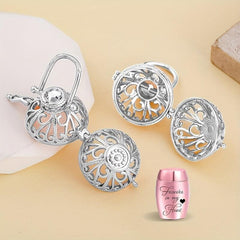 Hollow Flower Urn Necklace For Ashes