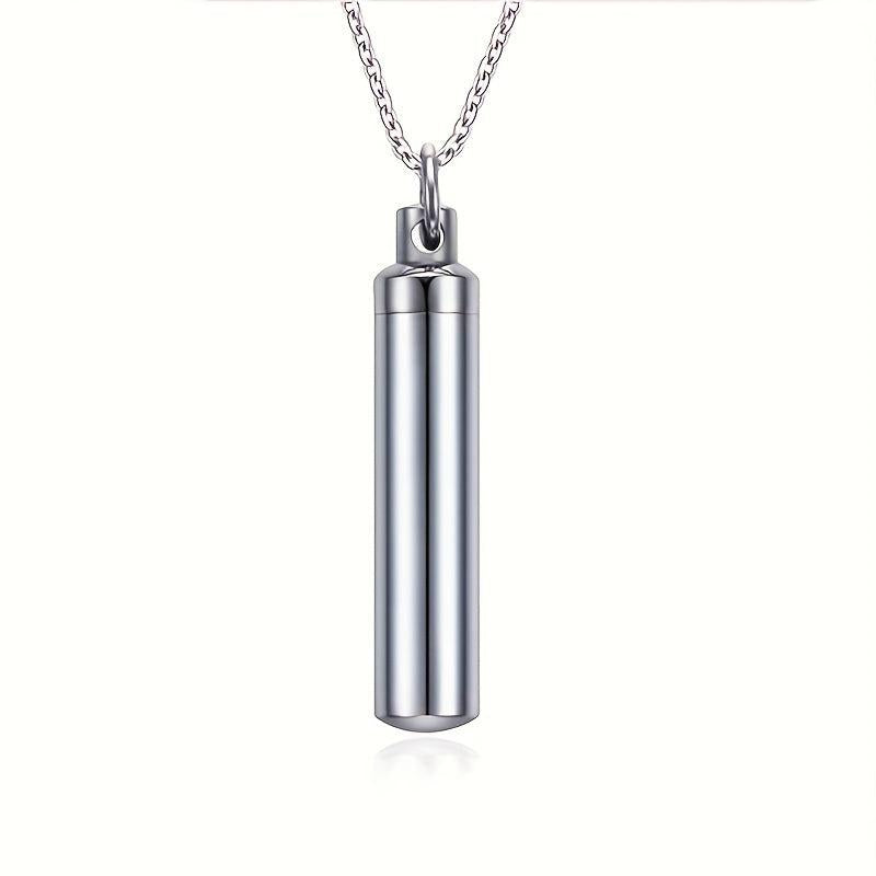 Memorial Cremation Urn Necklace in Stainless Steel - Keep Your Loved Ones Close