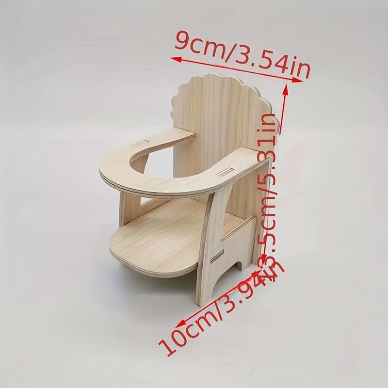 Hamster Dining Chair Set Toy Small Animal Pet Wooden Baby Chair