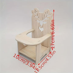 Hamster Dining Chair Set Toy Small Animal Pet Wooden Baby Chair