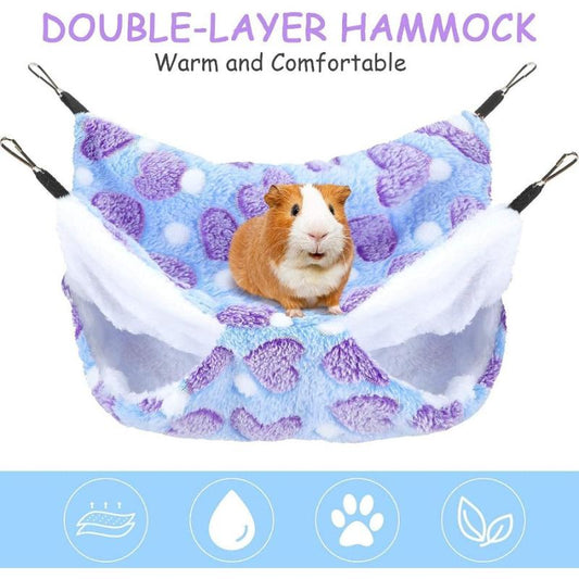 2pcs Small Animal Hammocks Hanging Nests Purple Co