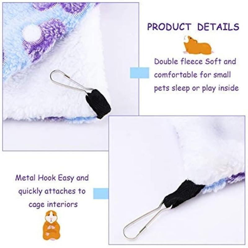 2pcs Small Animal Hammocks Hanging Nests Purple Co