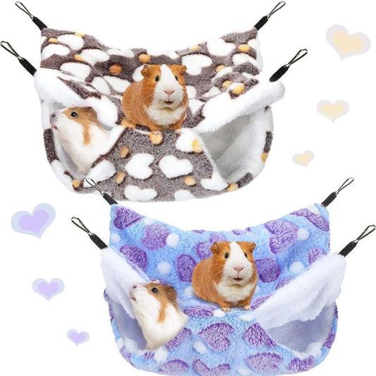 2pcs Small Animal Hammocks Hanging Nests Purple Co
