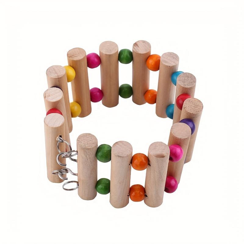 Colorful Beads Decor Hamster Ladder With Stairs And Swing