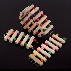 Colorful Beads Decor Hamster Ladder With Stairs And Swing