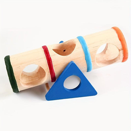 Rainbow Hamster House with Seasaw Swing Toy
