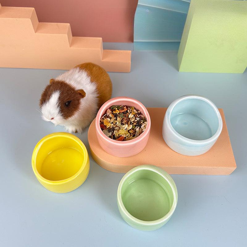 Ceramic Hamster Food Bowl Golden Hamster Feeder