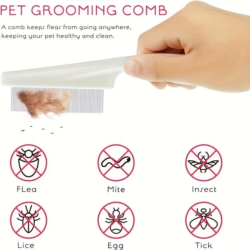 2pcs Pet Pro Flea Comb for Dog and Cat Grooming